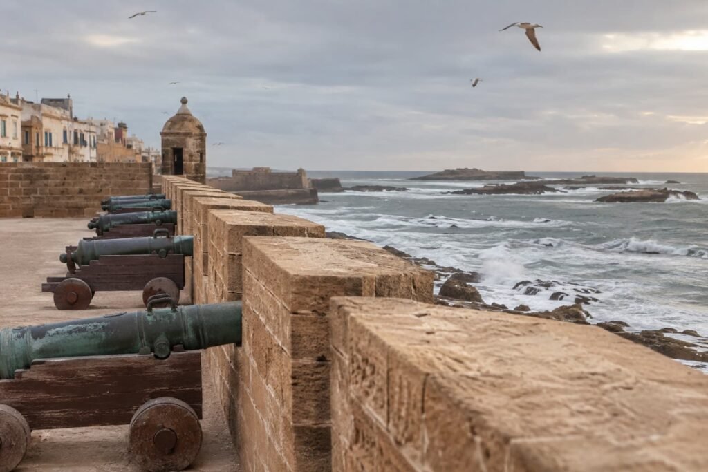 Skala de la Kasbah ramparts and old cannons above the Atlantic in Essaouira