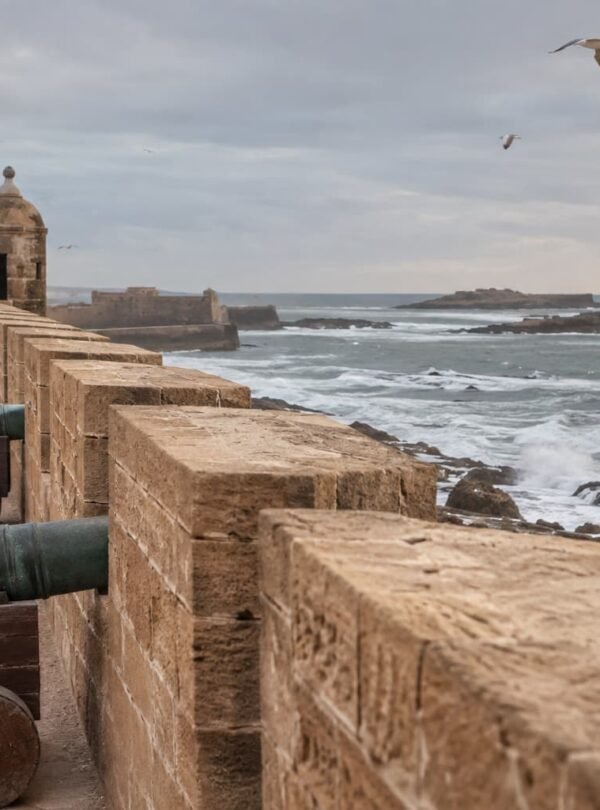Skala ramparts and old cannons overlooking the Atlantic in Essaouira