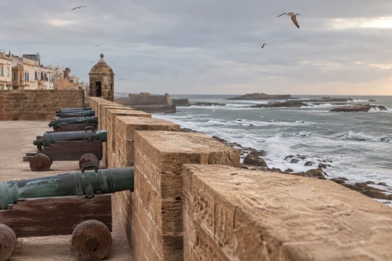 Skala ramparts and old cannons overlooking the Atlantic in Essaouira
