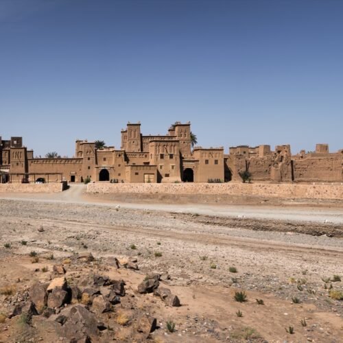 Kasbah Amridil, a fortified earthen kasbah in the Skoura palm oasis near Ouarzazate, once featured on Morocco’s 50 dirham banknote