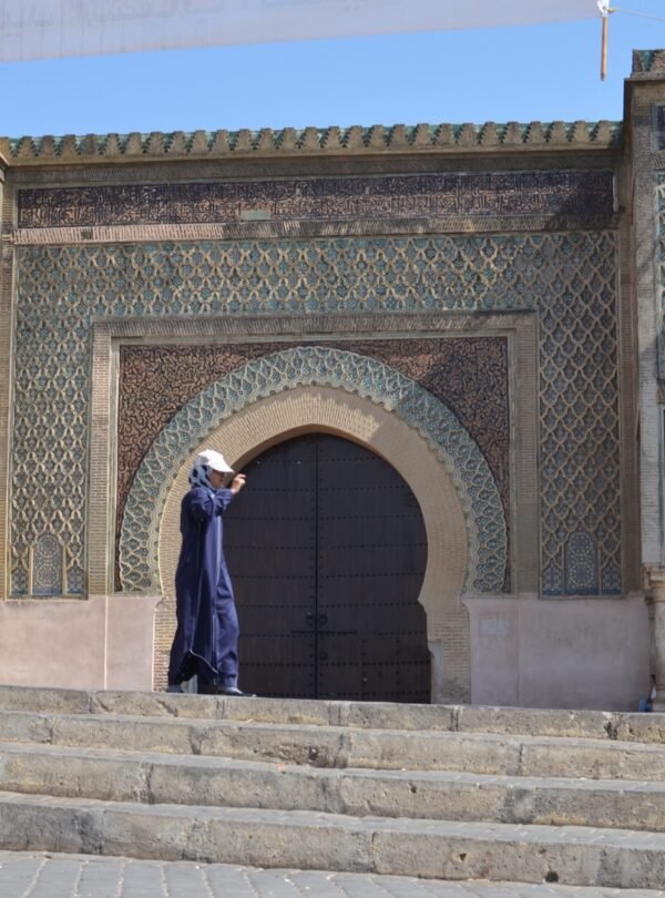 Bab Mansour, the monumental ceremonial gate built by Sultan Moulay Ismail in Meknes, one of Morocco’s four imperial cities