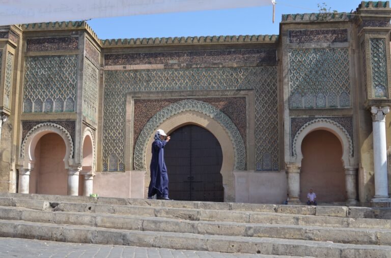 Bab Mansour, the monumental ceremonial gate built by Sultan Moulay Ismail in Meknes, one of Morocco’s four imperial cities
