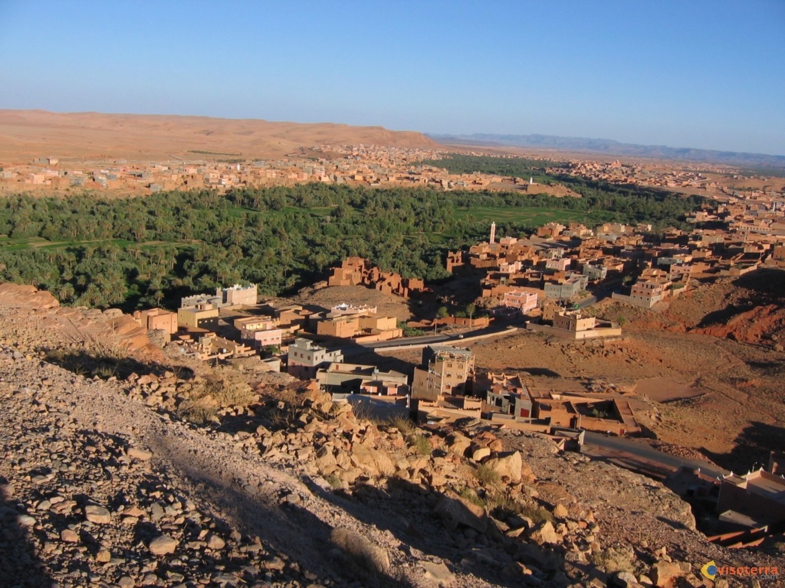 The palm oasis and Amazigh (Berber) town of Tinghir at the mouth of Todra Gorge, the closest town and usual base for visiting the canyon